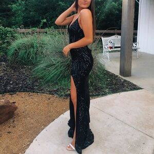 Windsor Black Sequin Maxi Dress